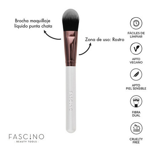 Imagen 2 de 5 de Set 15 Brochas Y Pinceles De Maquillaje Crueltyfree Fascino