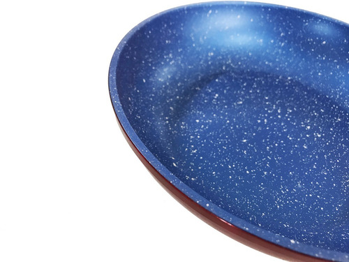 Set De 3 Sartenes Rojo Interior Azul Swiss Silver