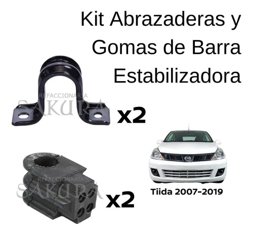 Abrazaderas Y Bujes Barra Estabilizadora Tiida 2019 Original
