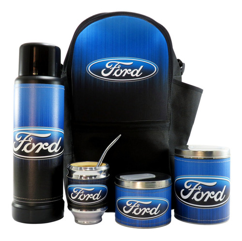 Set Matero, Equipo Para Mate, Eco Cuero - Autos Marca Ford