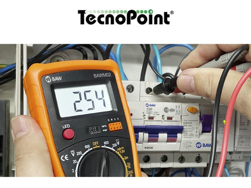Imagen 2 de 9 de Multimetro Tester Digital Medidor Display Led Bawm02