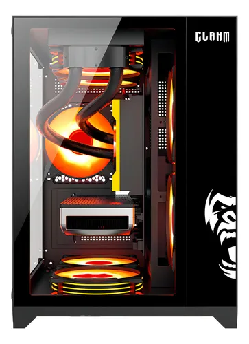 comprar Gabinete Gamer Clanm Grodd Night Vidro Temperado Rgb Atx