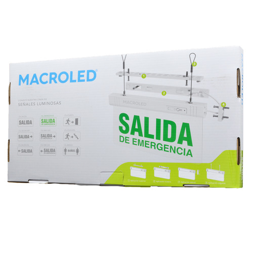 Cartel Salida Emergencia Led Luminoso Señalizacion 3hs Litio