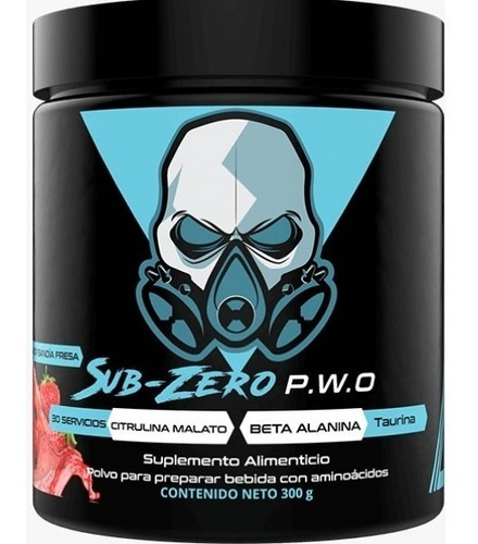 Suplemento en polvo sub-zero labz  sub-zero labz Pre workout oxido sabor mora azul en bote de 300g 30 un