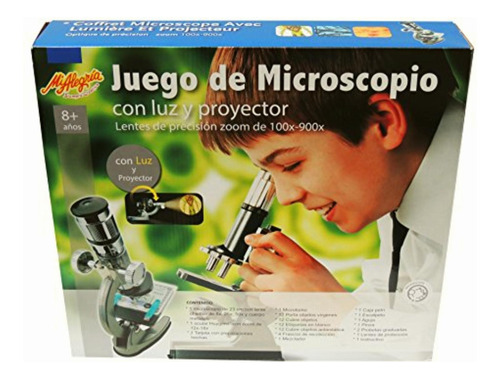 Mi Alegría Set Microscopio Con Luz Y Proyector 100x 900x