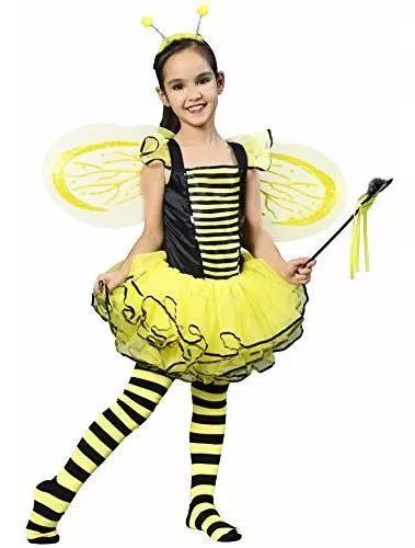 Disfraz Abeja Alas Diadema Varita Niñas Halloween OD577AB