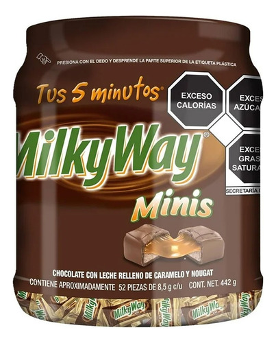 Chocolate Milky Way Minis 10 Botes Con 52 Pzas C/u