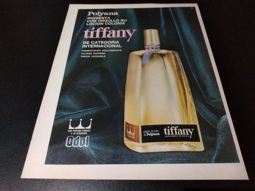 (pb166) Publicidad Clipping Locion Colonia Tiffany * 1968
