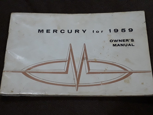 Raro Manual Do Proprietário Original Do Mercury 1959