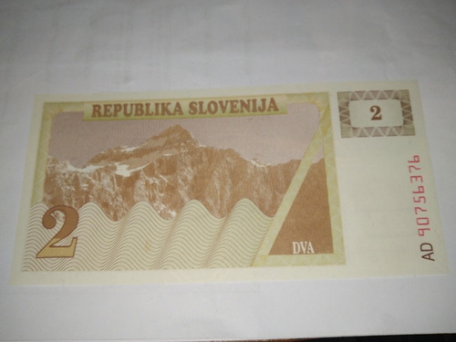 Billete Antiguo De Slovenia Año 1992 (uc) Valor 2 Tolajev