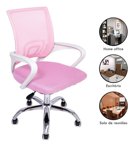 Kit 15 Cadeiras De Escritório Begonia Tela Mesh Ergonômico