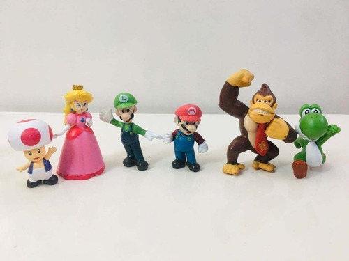 Set De 18 Figuras De Mario Bros Luigi Yoshi Toad Burro,