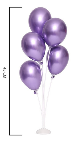Imagem 3 de 6 de Suporte Para Balão Bexiga Mesa - Kit Arranjo 45 Cm - 2 Und