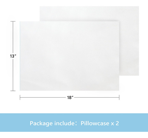 Juego De 2 Fundas De Almohada Para Niños Color Blanco Puro