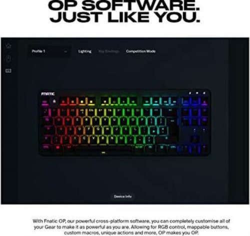 Fnatic Ministreak Teclado Mecánico Juegos Tkl Rgb Con Led Mx