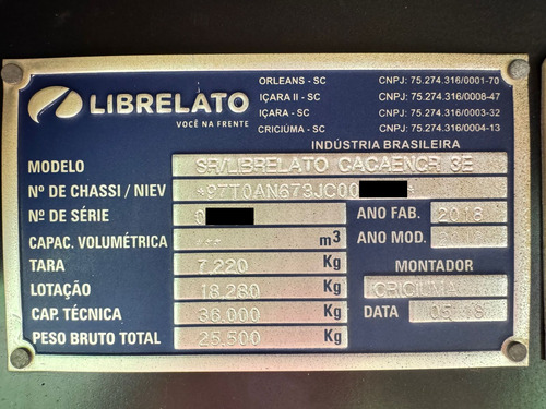 Bitrenzao 9 Eixos Librelato 2018