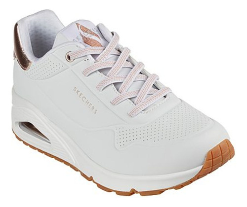 Tenis Skechers Uno Deportivo Memory Comodo Blanco 155196