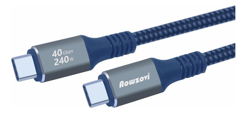 Cable Usb 4 Aowzovi Thunderbolt 4, 40 Gbps, Datos, 240 W, Ca