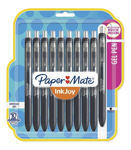 10 X Paper Mate Inkjoy Gel Pens,black