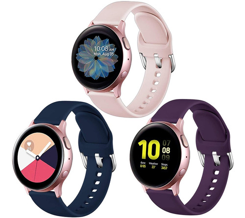 3 Mallas P/ Samsung Watch Active 1 Y 2 (3 41mm) Small Qp