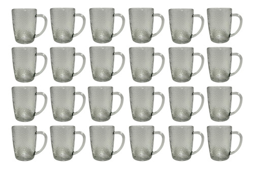 Taza Cafe Vidrio Jarro Mug Transparente Set X24 Unidades