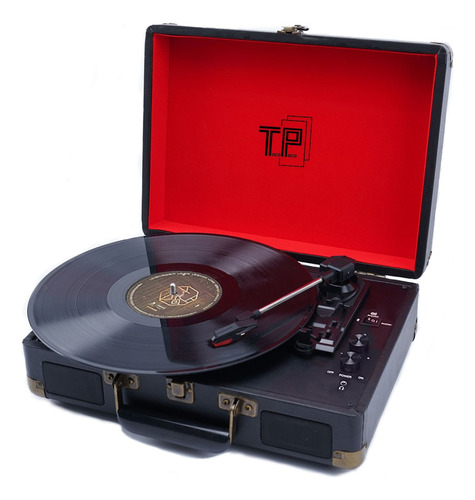 Portable Vinyl Tocadiscos With Bluetooth Pitch Control
