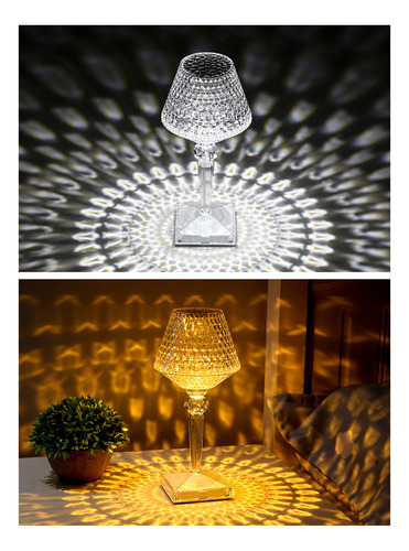 Luminária De Mesa Recarregável Diamond Touching Para Quarto