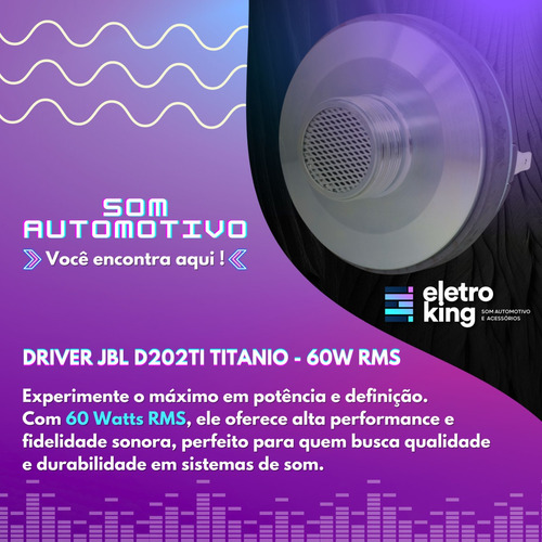 Super Driver Jbl Selenium D202 Ti Titanium 60w Rms 8 Ohms