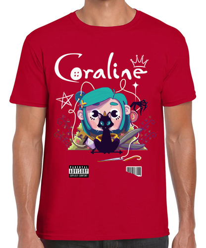 Playera Coraline & Gato Algodón Premium #0001749