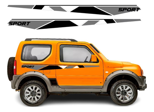 Par de pegatinas laterales para Suzuki Jimny Sport 13855, color gris