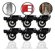Comprar 6 X Rodízios Com Freios Duplo Rodinha Giratória Antirisco Cor Das Rodas 6 X Rodinhas Pretas Com Freios