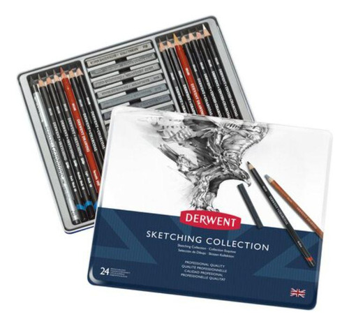 Set Sketch X 12 Lápices + Carboncillo Derwent
