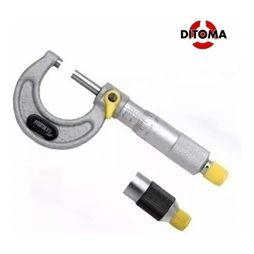 Micrometro Mecanico 0-25 Mm Asimeto Medicion Profesional Máxima Longitud Medida 25 Mínima Longitud Medida 0