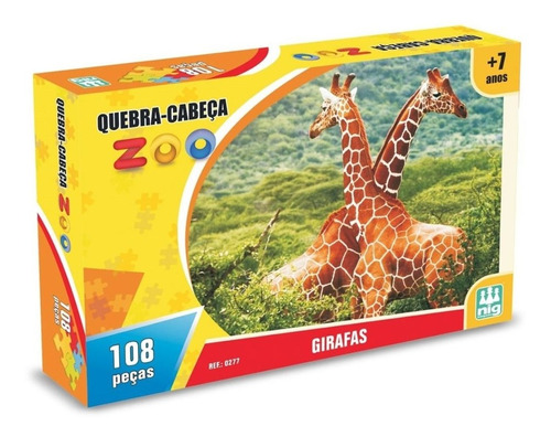 Quebra Cabeça Zoo - Girafas - C/ 108 Peças - Nig
