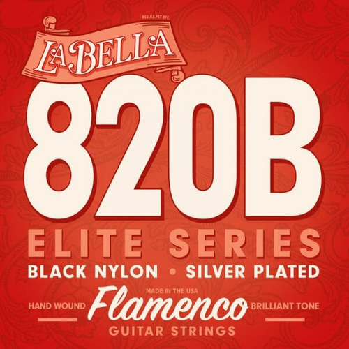 Labella 820b Elite Flamenco Nylon Negro Cuerdas Guitarra