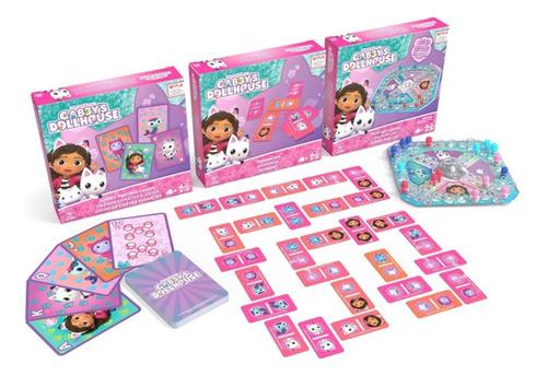 Gabbys Dollhouse Pack 3 Juegos De Mesa Spin Master