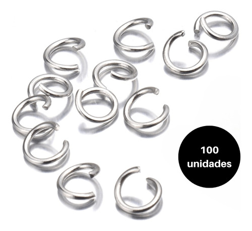 Imagen 3 de 5 de 100 Argollas Para Llavero 30mm Con Cadena + Argolla Unión