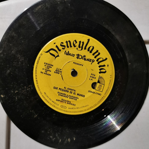 Disco 45 Rpm: Walt Disney- Que Pequeño Es El Mundo