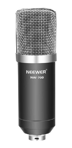 Imagen 1 de 8 de Micrófono Neewer NW-700 condensador cardioide negro/plateado