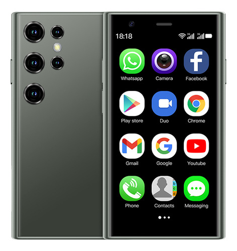 Mini Teléfono Barato Android S23 Pro Verde 3.0 Pulgadas