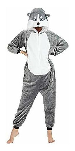 Disfraz De Perro Puppy Husky Onesie Para Mujeres Adulta...