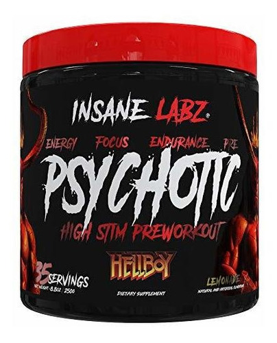 Insane Labz Hellboy Edition, High Estimulant Pre Workout Po