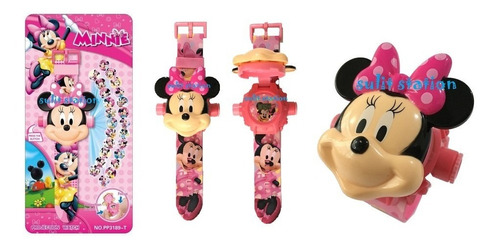 Reloj Juguete Minnie Mouse Con 24 Proyecciones De Imágenes 