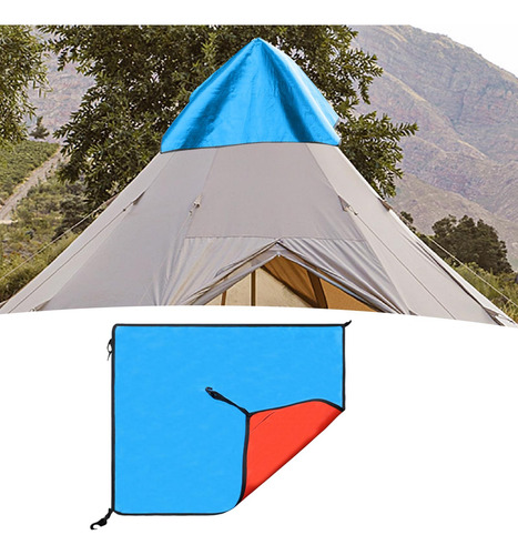 Cubierta Protectora Superior De Carpa Tarp Naranja Azul