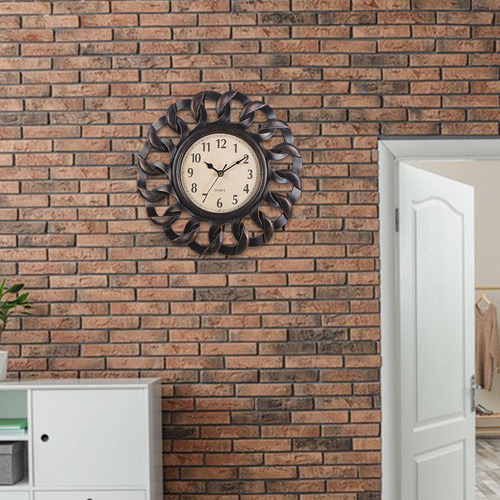 Reloj De Pared Retro, Creativo, Con Pilas, Silencioso, Negro
