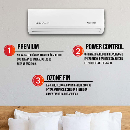 Minisplit Inverter 1 Ton 110v Frio Mirage Magnum 22 R410