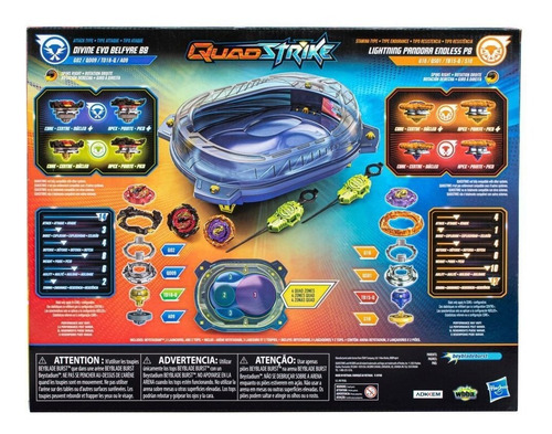 Beyblade Burst Quadstrike Estadio Set Thunder Edge Original