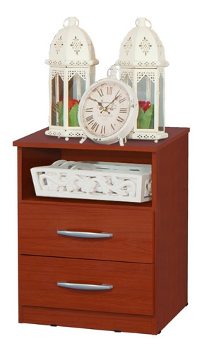 Mesa Luz Con 2 Cajones Express Chocolate 15208 - Luico Hogar