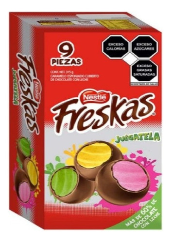 Freskas Caramelo Cubierto De Chocolate Cont:9 Pzs De 35g C/u