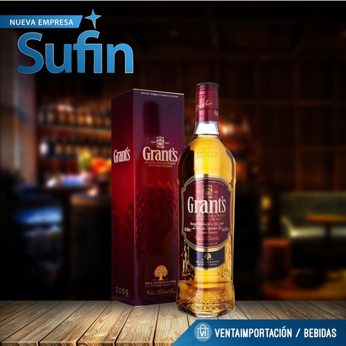 Imagen 2 de 5 de Whisky Grants Triple Wood 750ml Con Estuche - Sufin